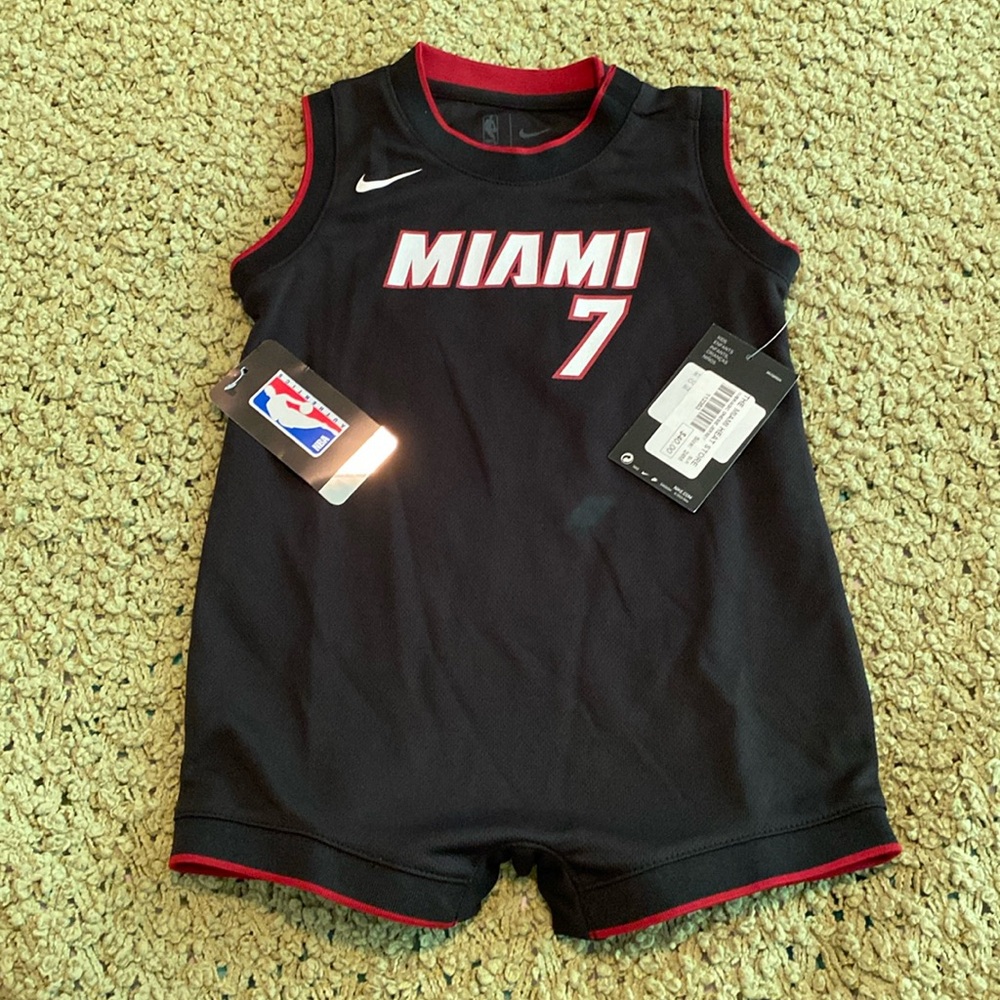 Miami Heat Infants # 7 Dragic Jersey Onesie